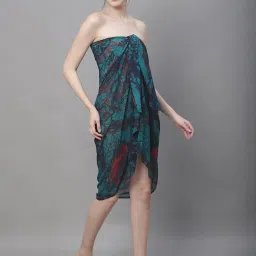 Claura Green Printed Beachwear Sarong image 3