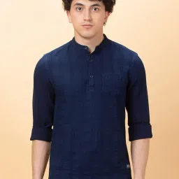 Being Human Navy Slim Fit Shirt image 1