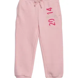 Blue Giraffe Kids Pink Printed Sweat pants image 1