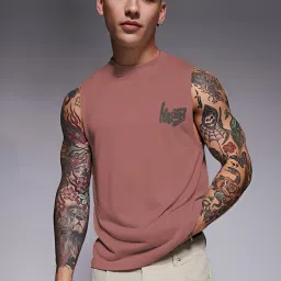 Rigo Mauve Blended Printed Vest image 1