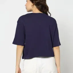 GAP Navy Blue Relaxed Fit Graphic T-Shirt image 2