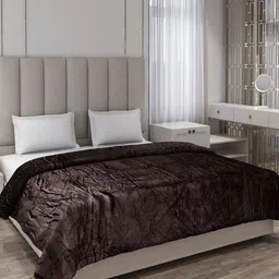 Monte Carlo Brown AC Room 290 GSM Double Bed Blanket-picture-36