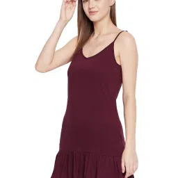 Hypernation Purple V Neck Singlets image 3