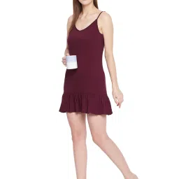 Hypernation Purple V Neck Singlets image 4