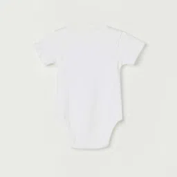 Juniors by Lifestyle White & Blue Cotton Printed Onesie Set image 3