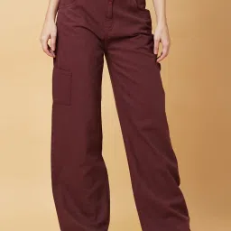 Being Human Maroon Relaxed Fit Mid Rise Jeans image 1