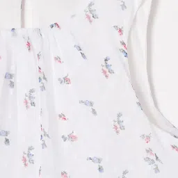 Fame Forever by Lifestyle Kids White Floral Print Dress image 3