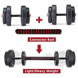 Protoner PVC 3 in 1 convertible DM 12 Kg Dumbbells Set (12 kg (3 kg x 4) ) image 3