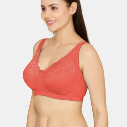 Zivame Orange Lace Half Coverage Non-Wired Everyday Bra image 3