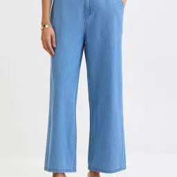 FEMMELLA Blue Regular Fit Solid Jeans image 1