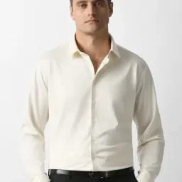 Van Heusen Beige Cotton Slim Fit Shirt-picture-32