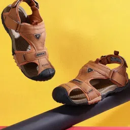 Sparx Men's Brown Back Strap Sandals image 1