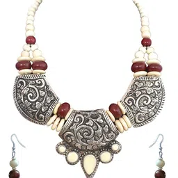 Sitashi Silver-Plated Silver Necklace & Earrings-picture-14