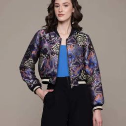 Label Ritu Kumar Blue Leora Jacquard Jacket-picture-43
