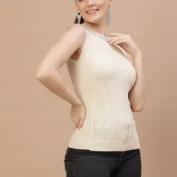 Mafadeny Cream Embellished Sweater image 3