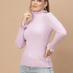 Mafadeny Mauve Regular Fit Pullover image 3