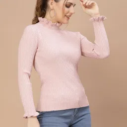 Mafadeny Peach Regular Fit Pullover image 3