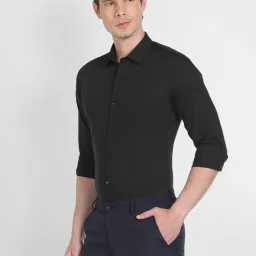 Arrow Black Cotton Regular Fit Shirt image 3