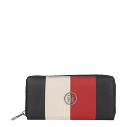 Tommy Hilfiger Navy Color Block Zip Around Wallet for Women image 1