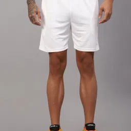 Vector X White Regular Fit Plain Sports Shorts image 1