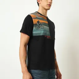 Lee Black Cotton Comfort Fit Printed T-Shirt image 3