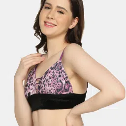 Da Intimo Purple & Black Printed Bralette Bra image 3