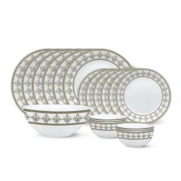 Larah by Borosil Kohinoor White Opalware 19 Pieces Dinner Set image 1