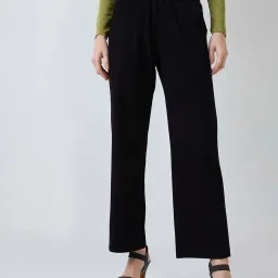 Spykar Black Straight Fit Trackpants image 1