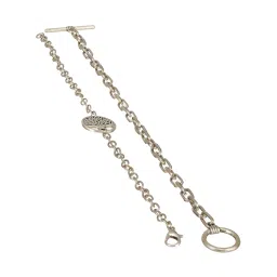 Aatmana Men Silver-Toned Rhodium-Plated Link Bracelet - Set of 2 image 3