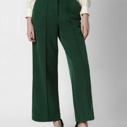 Van Heusen Green Regular Fit Trousers image 1