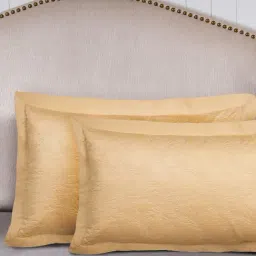 Maspar Twirls & Swirls Gold Cotton Pillow Cover - Set of 2-picture-31