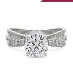 Emori 14k White Gold & Diamond Forever Sparkling Ring image 1