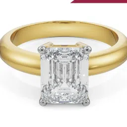 EMORI Yellow Gold Timeless Emerald Cut Men Diamond Ring image 1