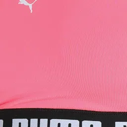Puma Mid Impact Pink Polyester Graphic Sports Bra image 5