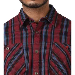 Royal Enfield Red & Blue Checks Shirt image 4