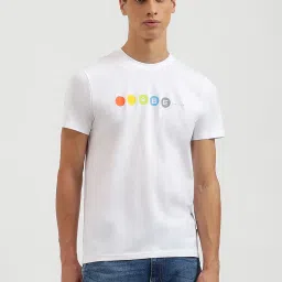 United Colors Of Benetton White Regular Fit Printed T-Shirt image 1