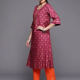 Libas Women Ethnic Motifs Printed Gotta Patti Kurta with Trousers & With Dupatta image 3