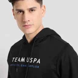 U.S. Polo Assn. Black Regular Fit Training Hooded Sweatshirt image 4