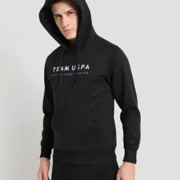 U.S. Polo Assn. Black Regular Fit Training Hooded Sweatshirt image 3