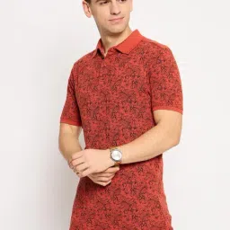 Club York Red Regular Fit Printed Polo T-Shirt image 3