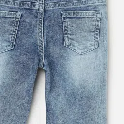 Juniors by Lifestyle Girls Mid Blue Embroidery Jeans image 5