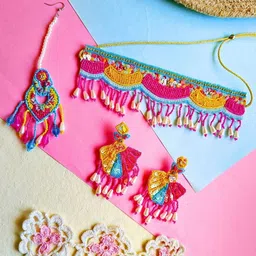 Tipsy closet Women Pink Jewellery Set-picture-42