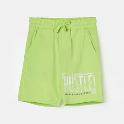 Fame Forever by Lifestyle Kids Lime Green Cotton Printed Shorts-picture-35