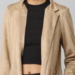 Only Beige Notched Lapel Coat image 5