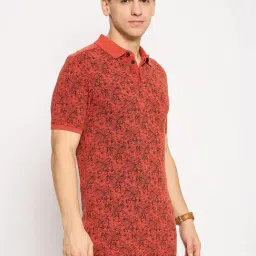 Club York Red Regular Fit Printed Polo T-Shirt image 4