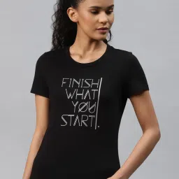 ALCIS Black Round Neck Cotton T-Shirt image 1