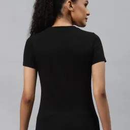 ALCIS Black Round Neck Cotton T-Shirt image 2