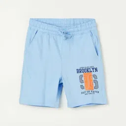 Fame Forever by Lifestyle Kids Blue Cotton Printed Shorts-picture-30