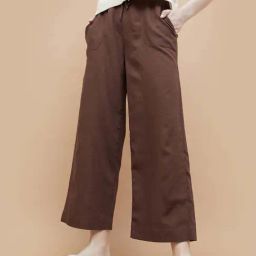 Code By Lifestyle Brown Cotton Regular Fit Trousers-picture-31