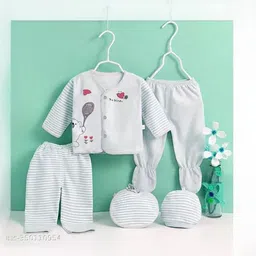 Reshus Infants Pack Of 5 Pcs Cotton Apparel Gift Set-picture-41